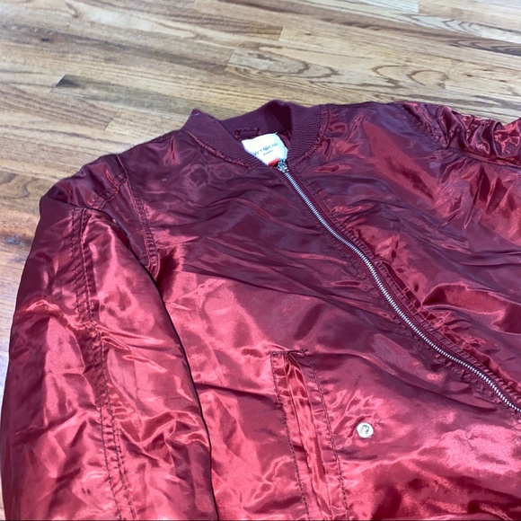 Burgundy Bomber Jacket - Picture 7 of 8